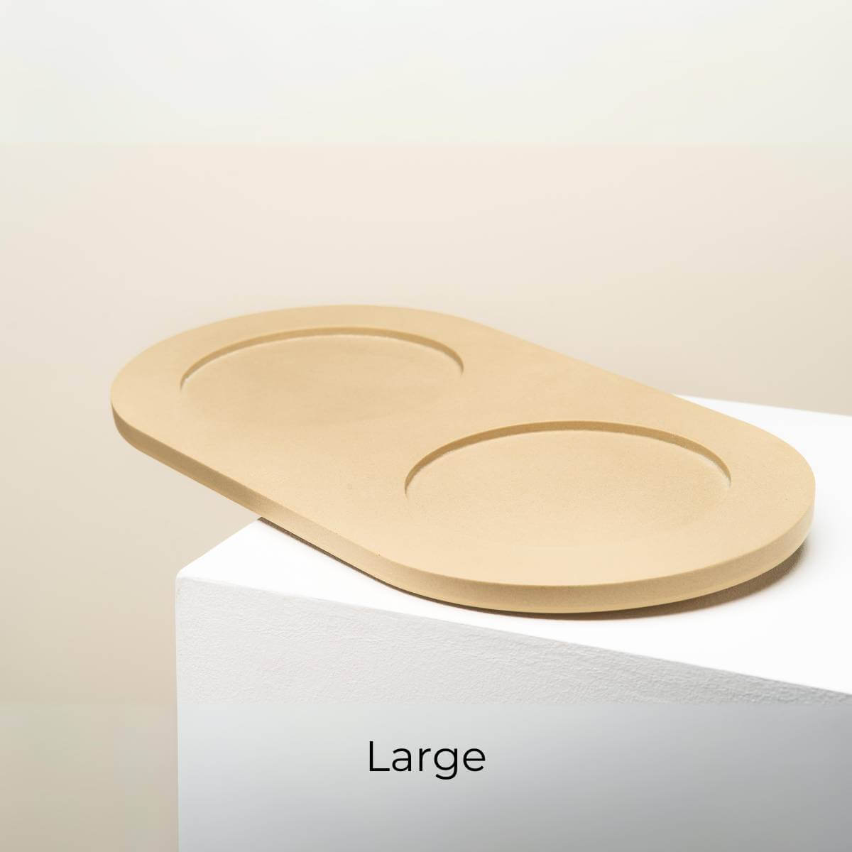 product picture of a large camel brown tray