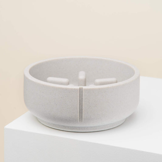 medium slow feeder Dolphin Grey for dogs